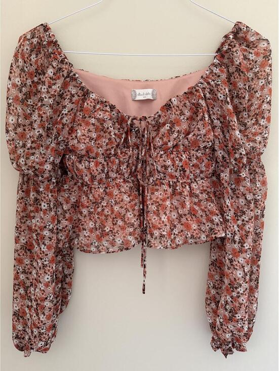Altar'd State Tops - XS Altar’d State Cropped Blouse, floral, EUC